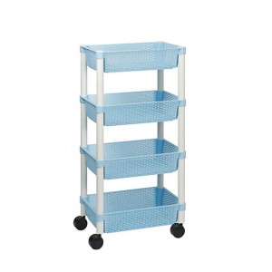 대경카트 > 바구니 선반 트롤리  > 대경카트 DKCT-DB04 4단 플라스틱 바구니 트롤리